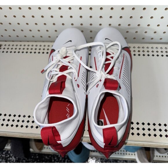 Nike Vapor Edge Pro 360 2 Mens Football Cleats Size 14 White Red FQ4044-105 - Picture 2 of 8